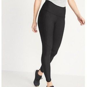 High-Waisted PowerSoft Mesh-Paneled 7/8-Length Compression Leggings for Women